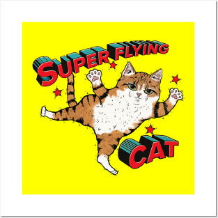 Super Flying Cat Posters and Art